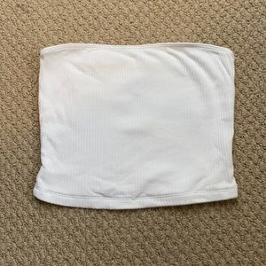 white ribbed tube top from Hollister